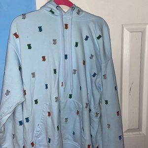 Burberry blue krepston monogram hoodie